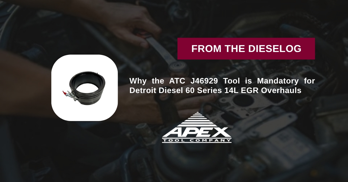 ATC J46929 Detroit Diesel 60 Series 14L EGR Piston Ring Compressor Tool Front View